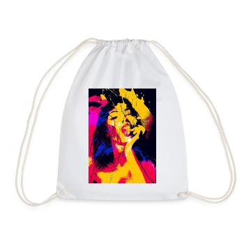 Art de la peinture de fille - Sac de sport léger - blanc - Devant