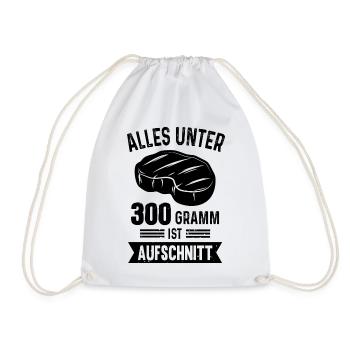 Lustiges Grill BBQ 300 Gramm Steak Spruch - Turnbeutel - Weiß - Vorne