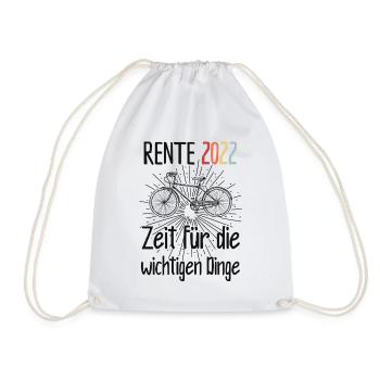 Zeit für wichtige Dinge Ruhestand Rente 2022 - Turnbeutel - Weiß - Vorne