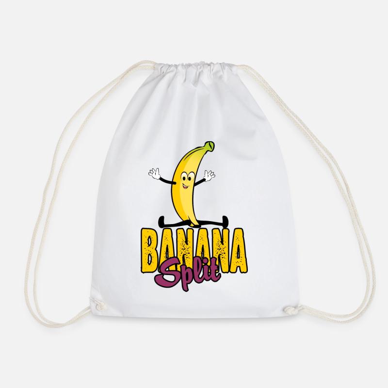 Banana split - Drawstring Bag - white