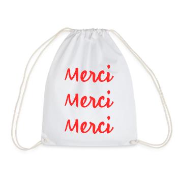 MERCI. MAÎTRESSE. MAÎTRE. MERCI MAÎTRESSE. CADEAU - Sac de sport léger - blanc - Devant