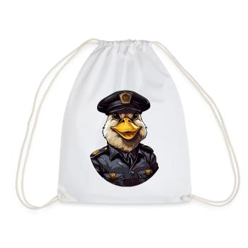 Canard policier - Sac de sport léger - blanc - Devant