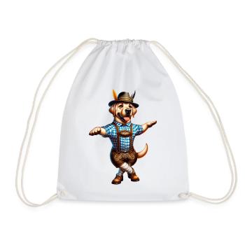 Labrador retriever dog Bavaria - Drawstring Bag - white - Front