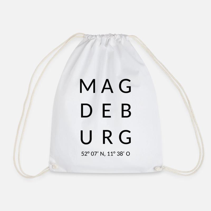 Magdeburg Schriftzug - Turnbeutel - Weiß