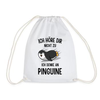 Cooler Pinguin - Turnbeutel - Weiß - Vorne