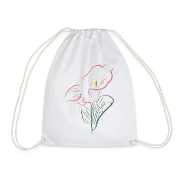 CALLA mix Red-Pink - Drawstring Bag - white - Front