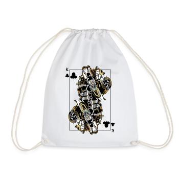 Panther Steampunk Jeu de Cartes Clubs Roi Poker - Sac de sport léger - blanc - Devant