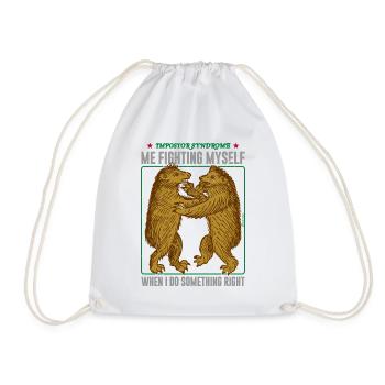 Impostor syndrome - Drawstring Bag - white - Front
