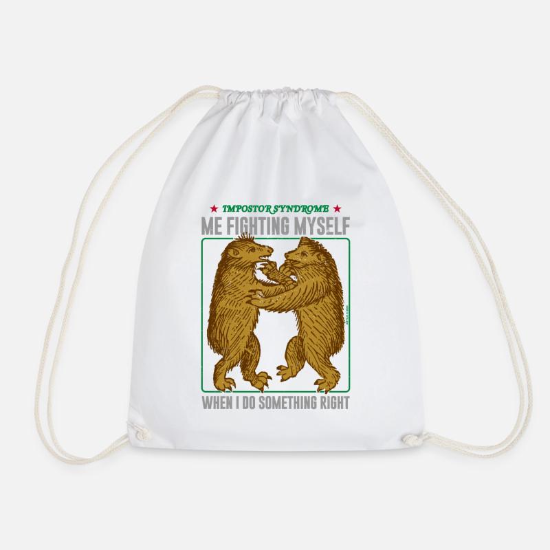 Impostor syndrome - Drawstring Bag - white
