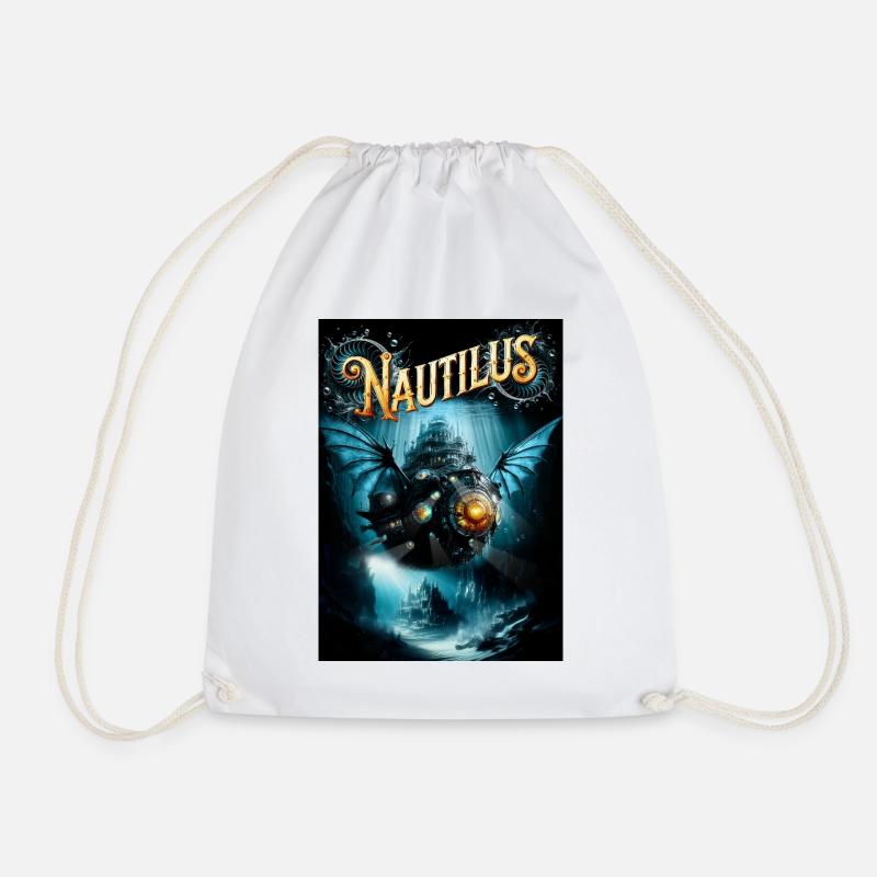 Nautilus - Drawstring Bag - white