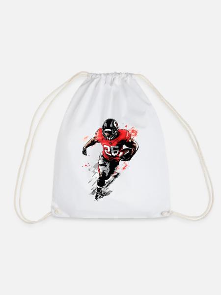 American Football Spieler USA Amerika Sport Splash - Turnbeutel - Weiß
