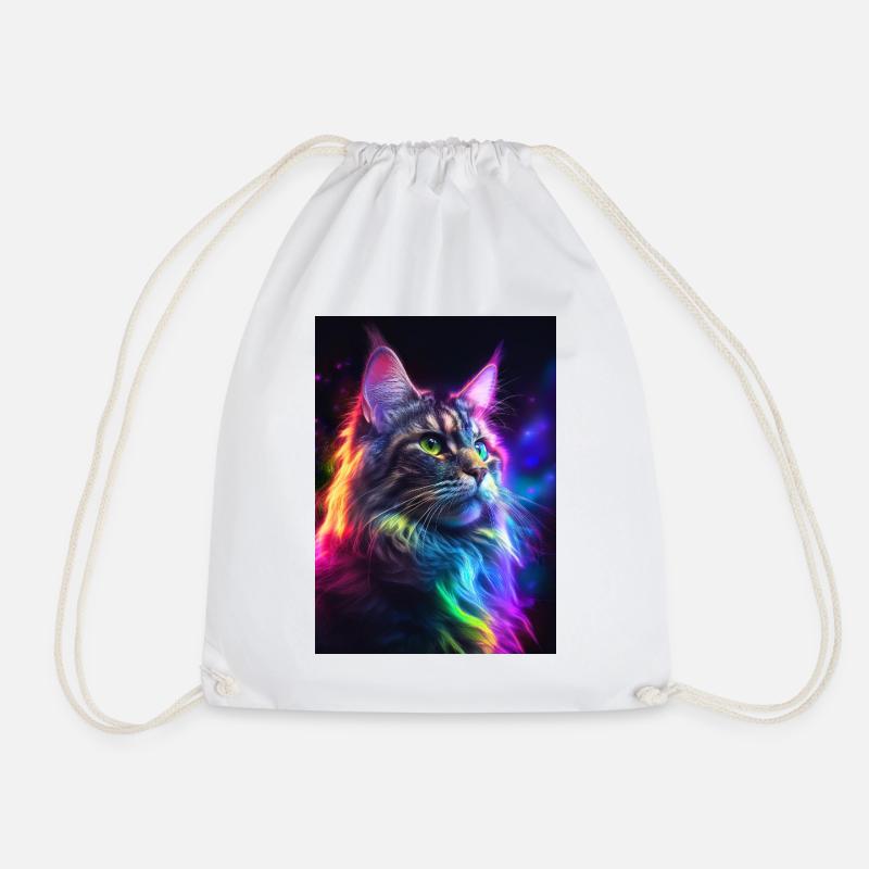 Maine Coon Katze - Turnbeutel - Weiß