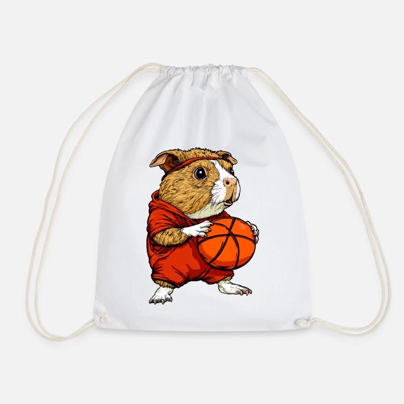 Cochon d’Inde basketteur / basketteur Meersc - Sac de sport léger - blanc