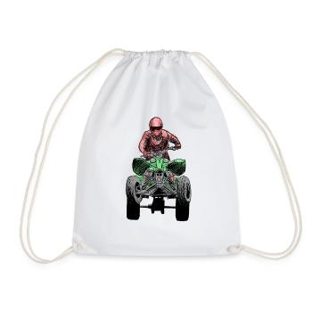 Quad bike - Drawstring Bag - white - Front