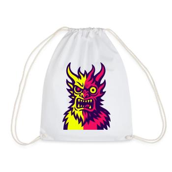 Pop Art Teufels Monster - Turnbeutel - Weiß - Vorne