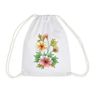 Fleur - Sac de sport léger - blanc - Devant