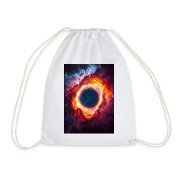 Celestial Ring Nebula Glow - Drawstring Bag - white - Front