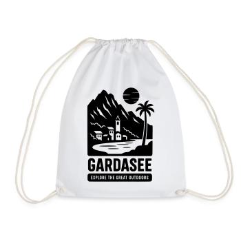 Lac de Garde Italie Vacances Silhouette - Sac de sport léger - blanc - Devant