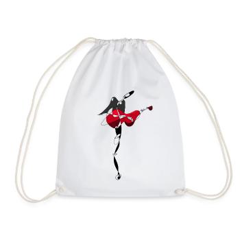 Guitarist - Drawstring Bag - white - Front