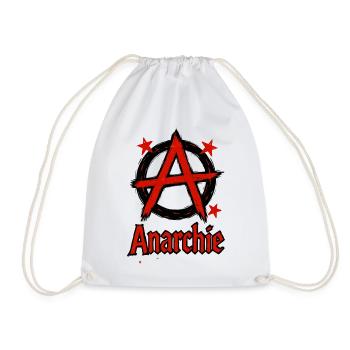 Anarchie – Punk – Revolution - Turnbeutel - Weiß - Vorne
