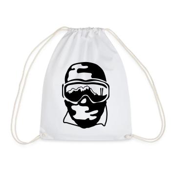 Ski goggles - Drawstring Bag - white - Front