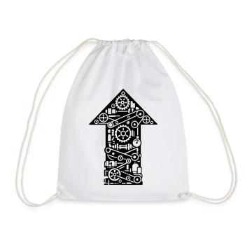 Pfeil Machine Technology - Drawstring Bag - white - Front