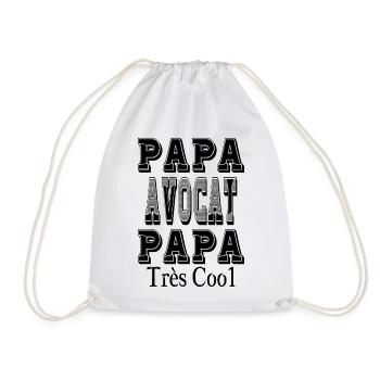 Papa Avocat Papa Très Cool - Sac de sport léger - blanc - Devant