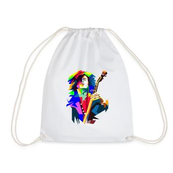 Guitariste rock and roll sur scène Action Pop Art - Sac de sport léger - blanc - Devant