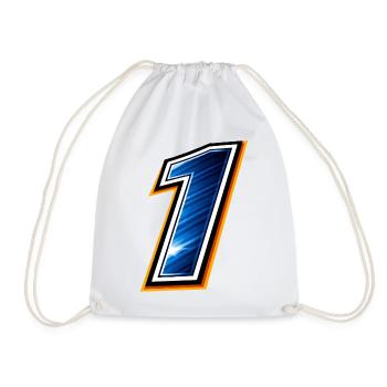 Numéro 1 Maillot de football Design sportif minimaliste - Sac de sport léger - blanc - Devant