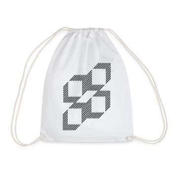 Conception des carrés à partir de lignes - Sac de sport léger - blanc - Devant