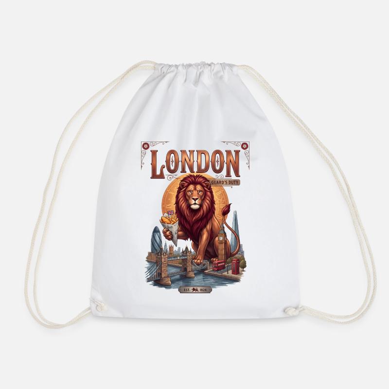 Londoner Löwenwächter - Turnbeutel - Weiß
