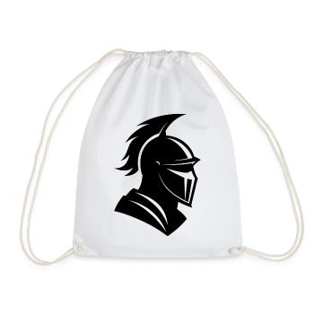 Knight helmet - Drawstring Bag - white - Front