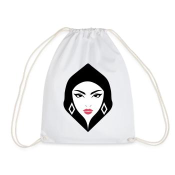 Femme BW : Beauté géométrique qui capte l’attention - Sac de sport léger - blanc - Devant