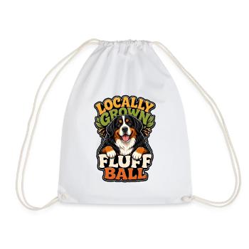 Bernese Mountain Dog - Drawstring Bag - white - Front