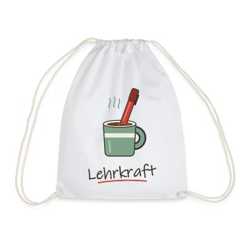Kaffee mit Rotstift für Lehrer und Lehrerinnen - Turnbeutel - Weiß - Vorne