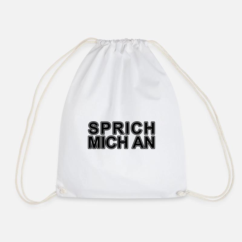 Sprich mich an Spruch Party - Turnbeutel - Weiß