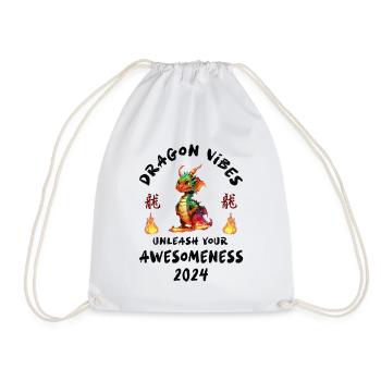 Dragon Vibes - unleash your awesomeness 2024 - Turnbeutel - Weiß - Vorne