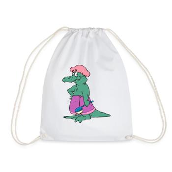 bath bath bathtub bathtub shower shower3 - Drawstring Bag - white - Front