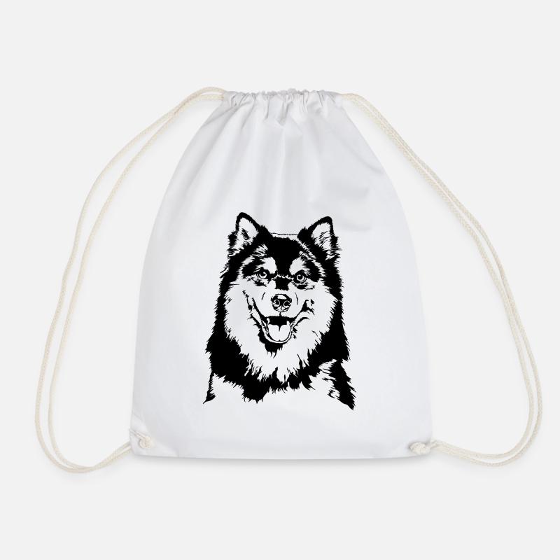 FINNISCHER LAPPHUND Hund Hunde Wilsigns - Turnbeutel - Weiß