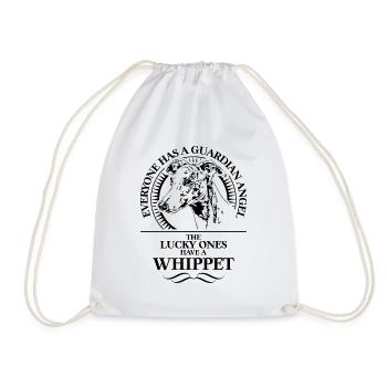 WHIPPET Guardian Angel Hundespruch Wilsigns - Turnbeutel - Weiß - Vorne