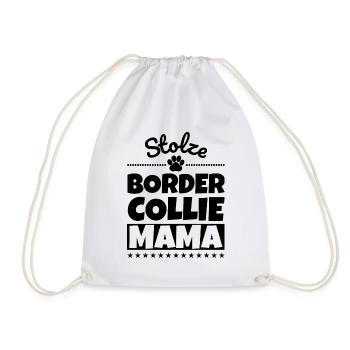Stolze Border Collie Mama - Turnbeutel - Weiß - Vorne