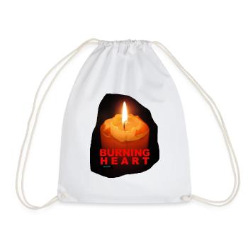 ZoffArt BURNING HEART - Turnbeutel - Weiß - Vorne