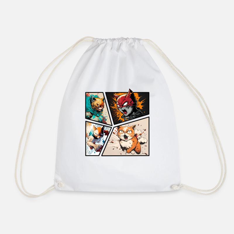 Super héro chat - Sac de sport léger - blanc
