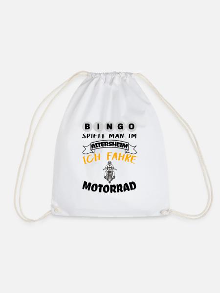 Herren / Opa ich fahre Motorrad - Opa Geburtstag - Turnbeutel - Weiß