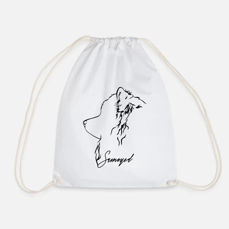 SAMOYED Profil Hunde Hund Wilsigns - Turnbeutel - Weiß