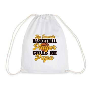 My favorite basketball player calls me Papa Spruch - Turnbeutel - Weiß - Vorne