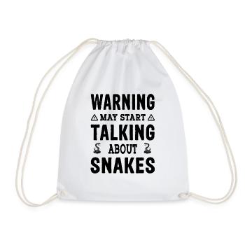 Waning may start talking about Snakes - Schlangen - Drawstring Bag - white - Front