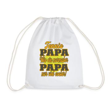 Tennis Papa wie ein normaler Papa nur cooler - Turnbeutel - Weiß - Vorne