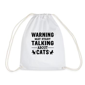 Avertissement peut commencer à parler de Chats - Cat Papa - Sac de sport léger - blanc - Devant