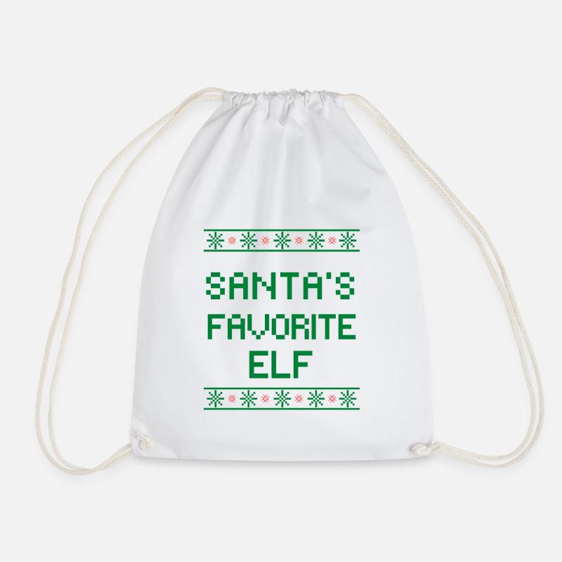 Santa's favorite Elf - Turnbeutel - Weiß